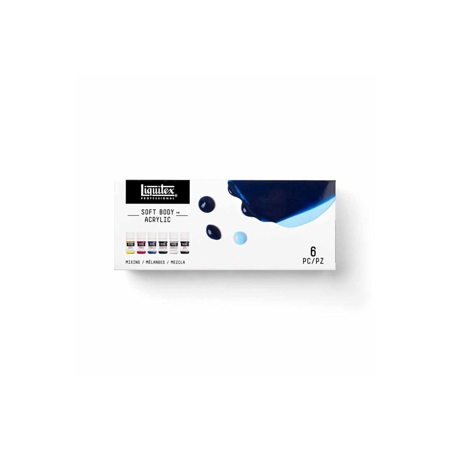 Liquitex Professional Soft Body Acrylic Paint, 6 x 22ml (0.74-oz), Mixing Set