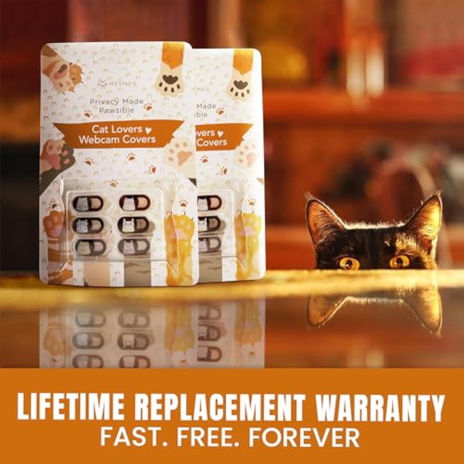 Webcam Cover Slide, Cat Lovers Gifts For Women, Cat Lover Themed Thing, Mom Gifts For Women, Laptop Camera Cover Slide Cute (Small)