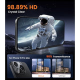 4 Pack Iphone 16 Pro Max Screen Protector With 2-Pack Camera Lens Protector[99.99%Hd Clear][9H Tempered Glass][Bubble Free][Easy Installation][Smooth Touch][Anti-Fingerprint],4+2 Dual Protection
