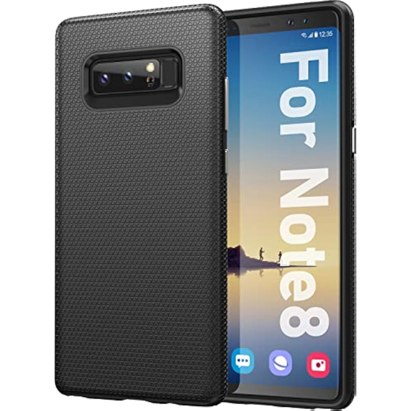 For Samsung Galaxy Note 8 Case, Dual Defender Durable Designed Shockproof Antiscratch Phone Case, Dual Layer Heavy Duty Protection Cover For Samsung Galaxy Note 8, Black
