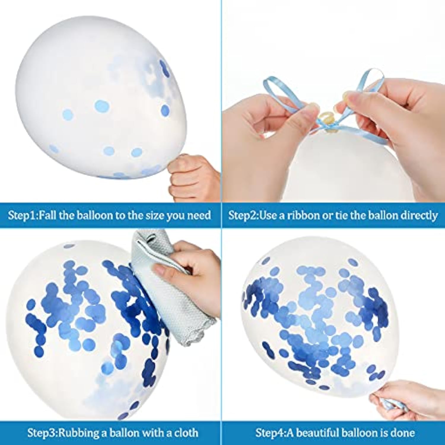 36 Pcs Paw Print Balloons 12 Inch Blue And White Balloons Dog Paw Latex Balloons Blue Confetti Balloons With Ribbons For Puppy Birthday Baby Shower Celebration Graduation Party Decoration