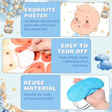 Pin The Pacifier Baby Shower Games Bear Baby Shower Decorations Include Large Poster 24 Stickers Blindfold Pin The Pacifier Game For Blue Bear Birthday Party Decorations Activities Supplies