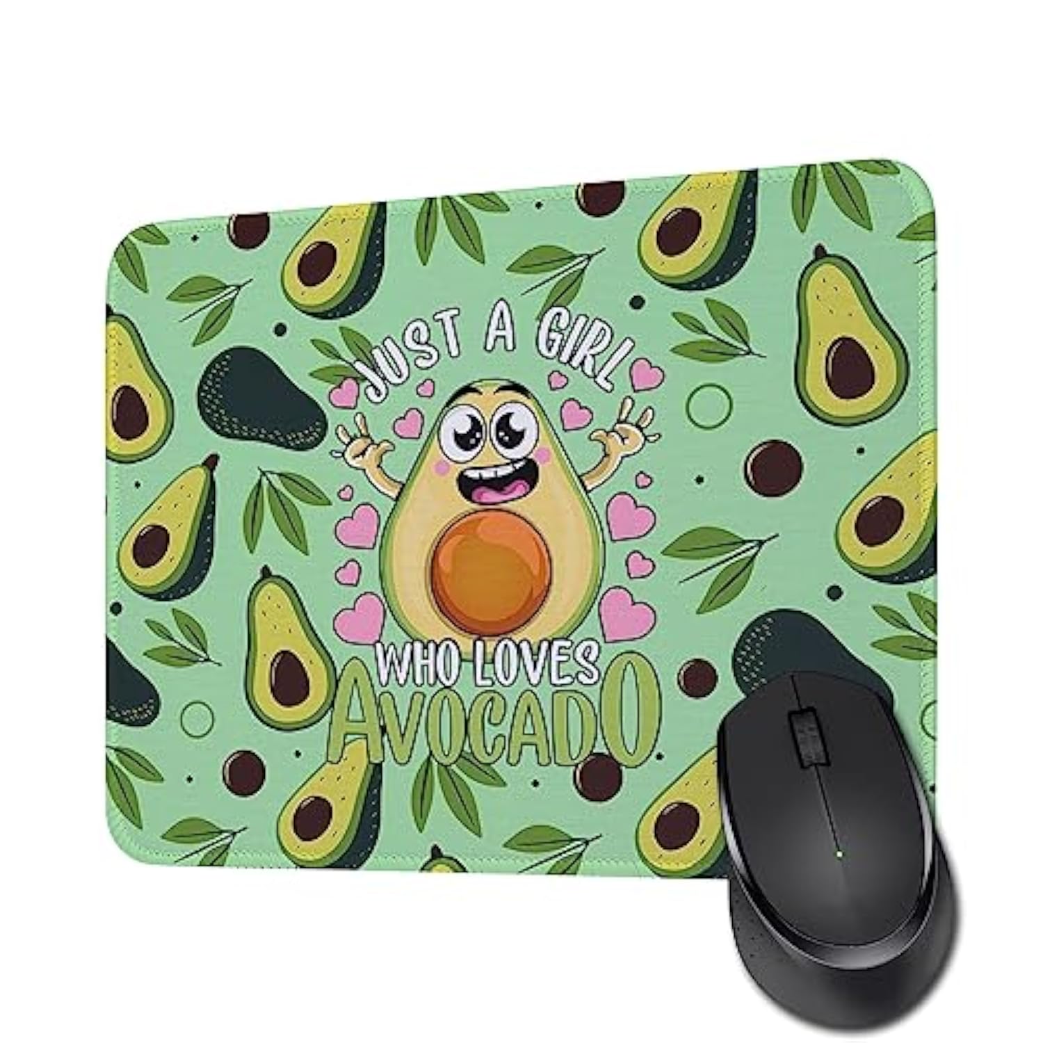 Avocado Lover Gift For Women Just A Girl Who Loves Avocado Rectangle Avocado Fruit Gaming Computer Mouse Pad Friendship Gifts For Best Friend (Loves Avocado Mp)