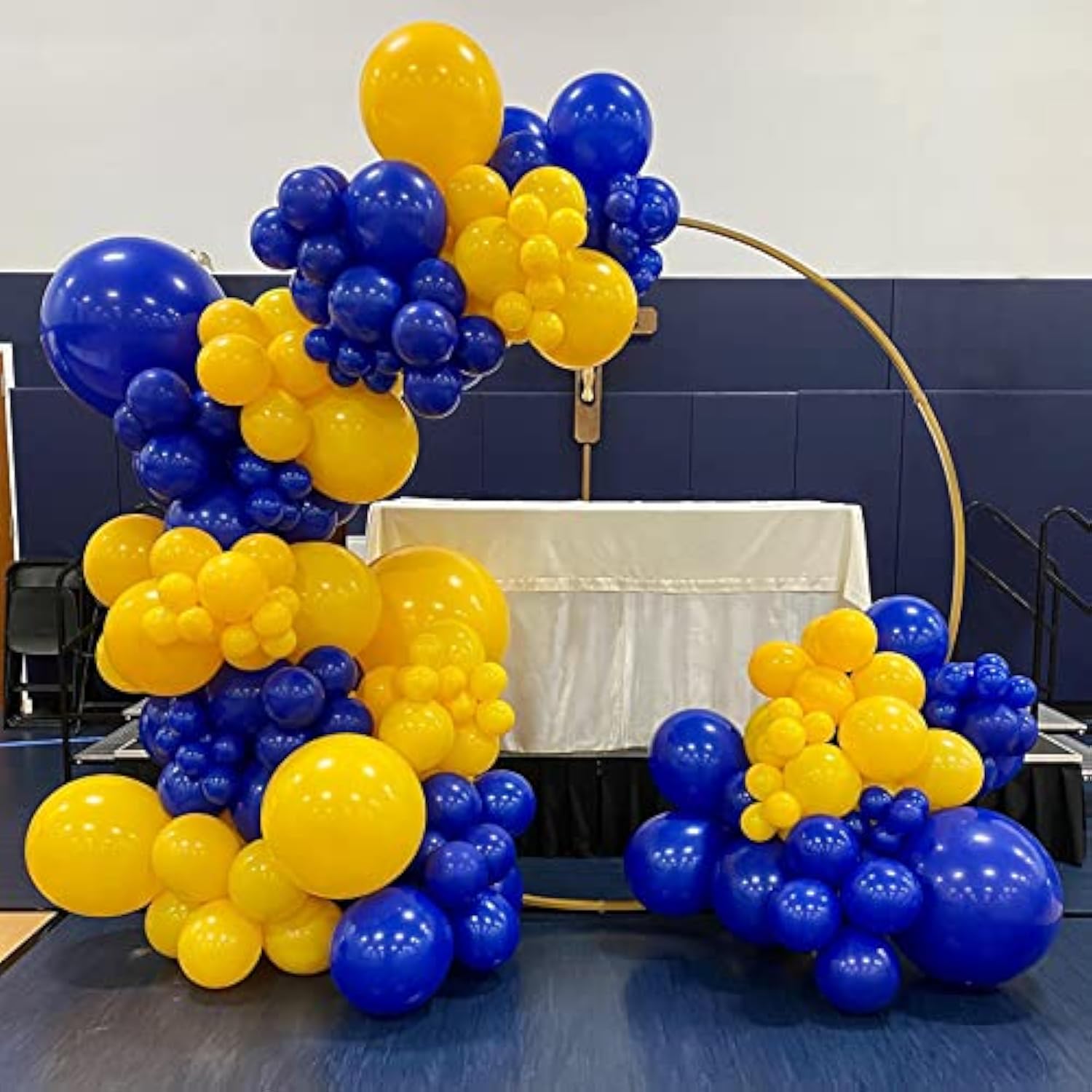 134pcs Blue Yellow Balloon Arch Kit for Baby Shower, Birthday, Graduation