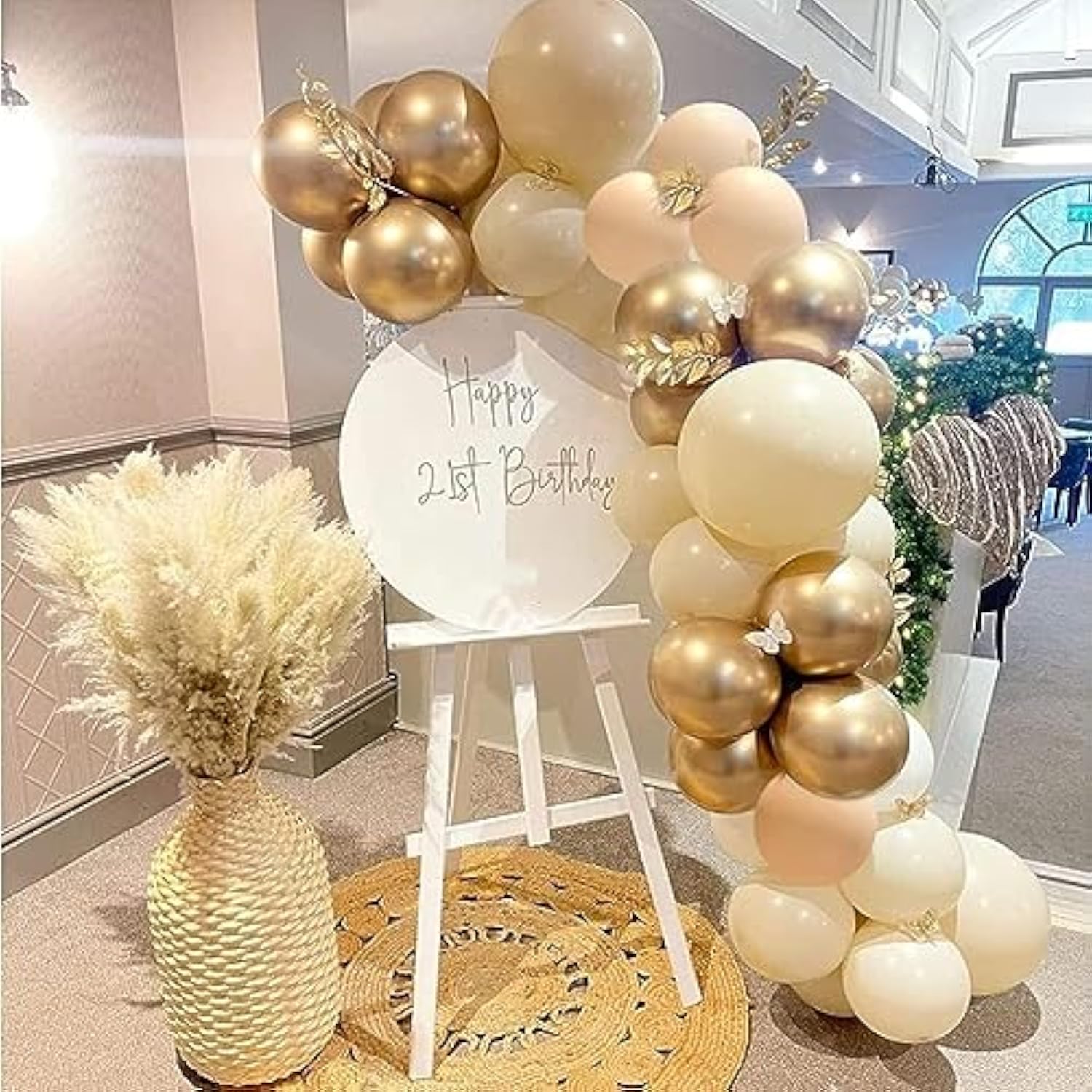 50pcs Blush, Gold & Beige Balloons for Birthday, Wedding  Baby Shower Decor