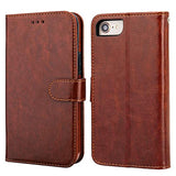 For Iphone Se (2022)/Se (2020)/8/7 Wallet Case With Card Holder Pu Leather Magnetic Detachable Kickstand Shockproof Wrist Strap Removable Flip Cover For Iphone 7/8/Se2/Se3 4.7 Inch (Brown)