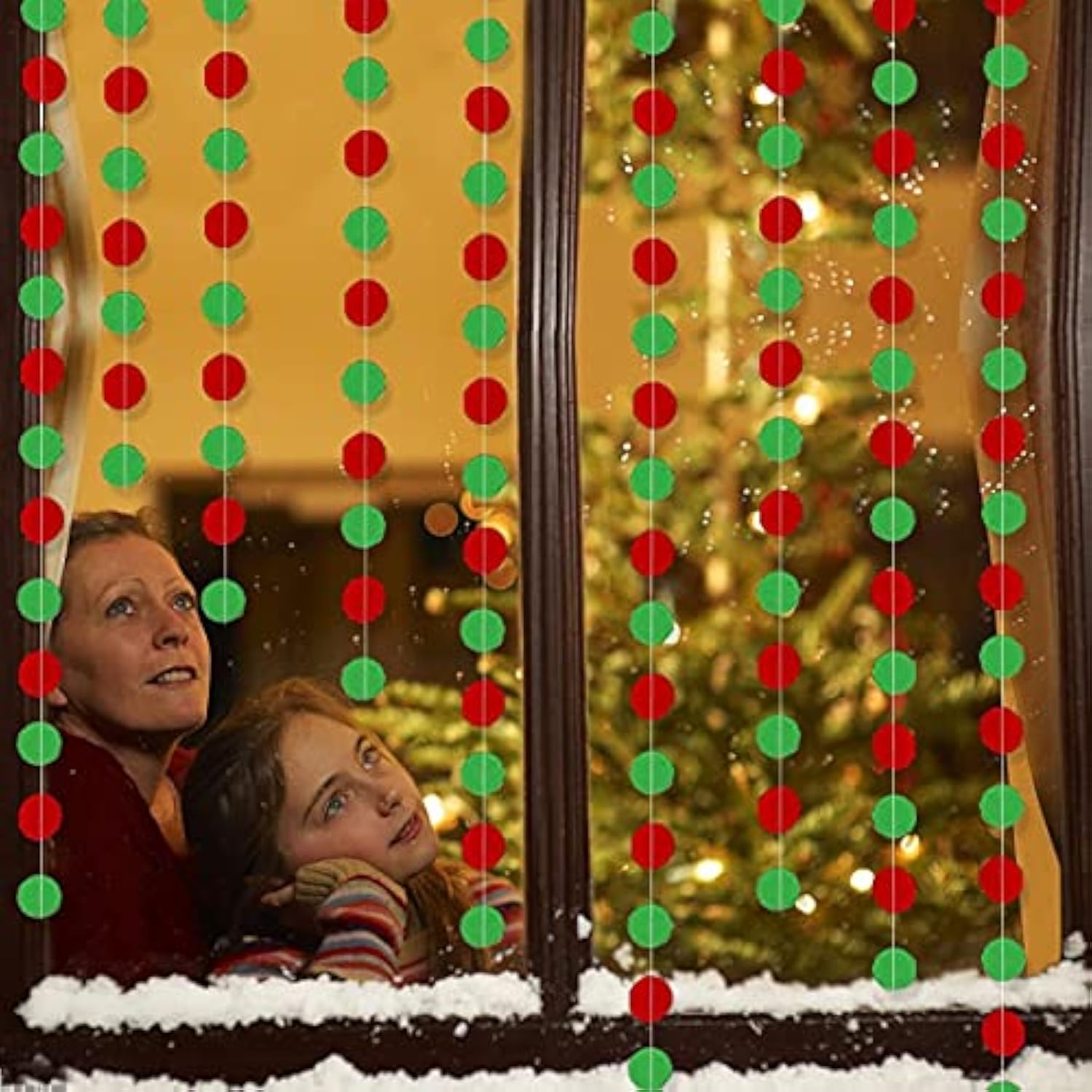 Red And Green Merry Friendsmas Banner For Christmas Party Decorations, Xmas Holiday Office Home Decor