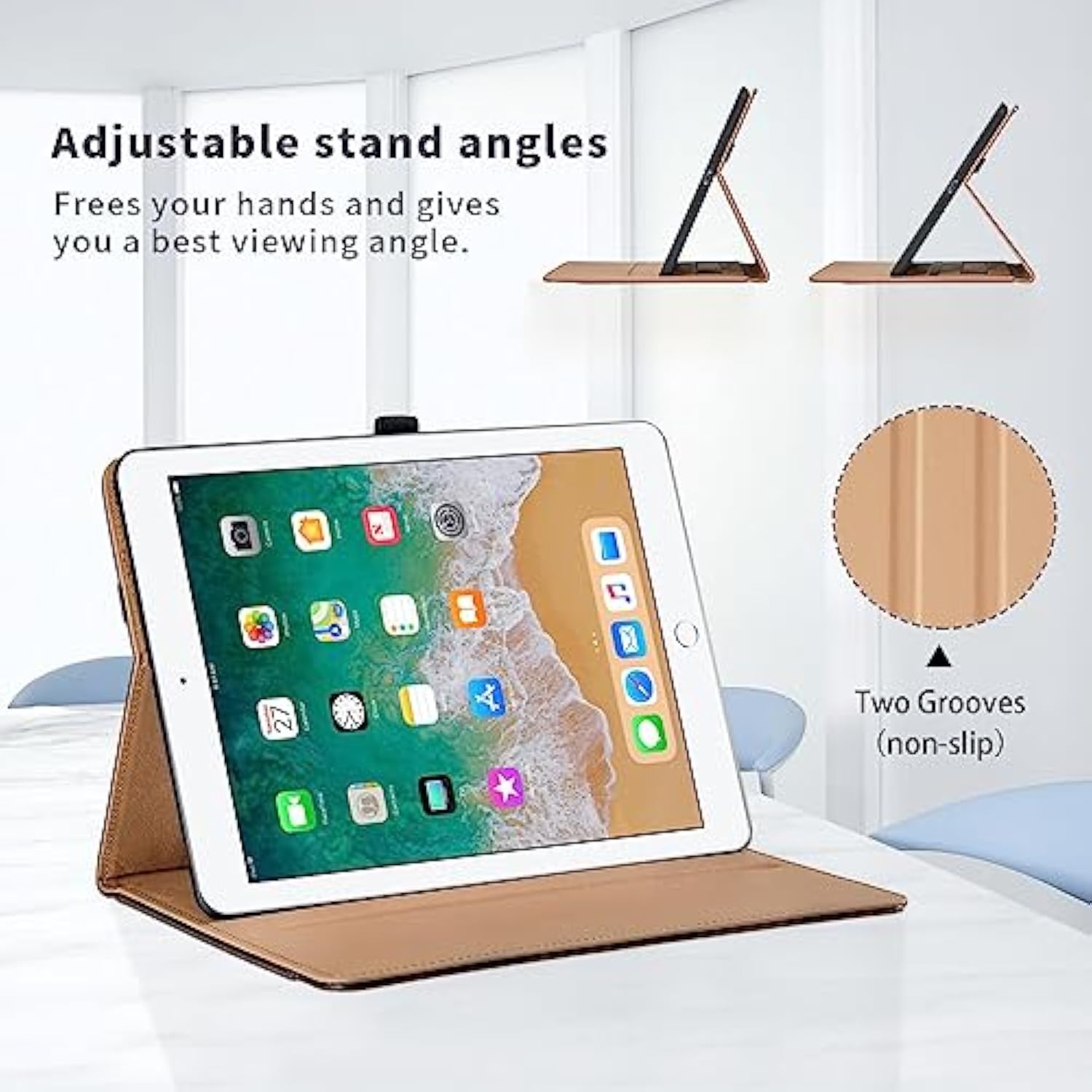 Ipad 9.7 Inch Case For 6Th/5Th Generation 2018/2017 - Pu Leather Business Foli