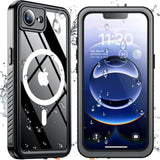 Magnetic For Iphone 16E Case Waterproof,Built-In Screen & Camera Lens Protector[Ip68 Underwater] [Military Grade Shockproof] Full Body Protection Phone Case, Black
