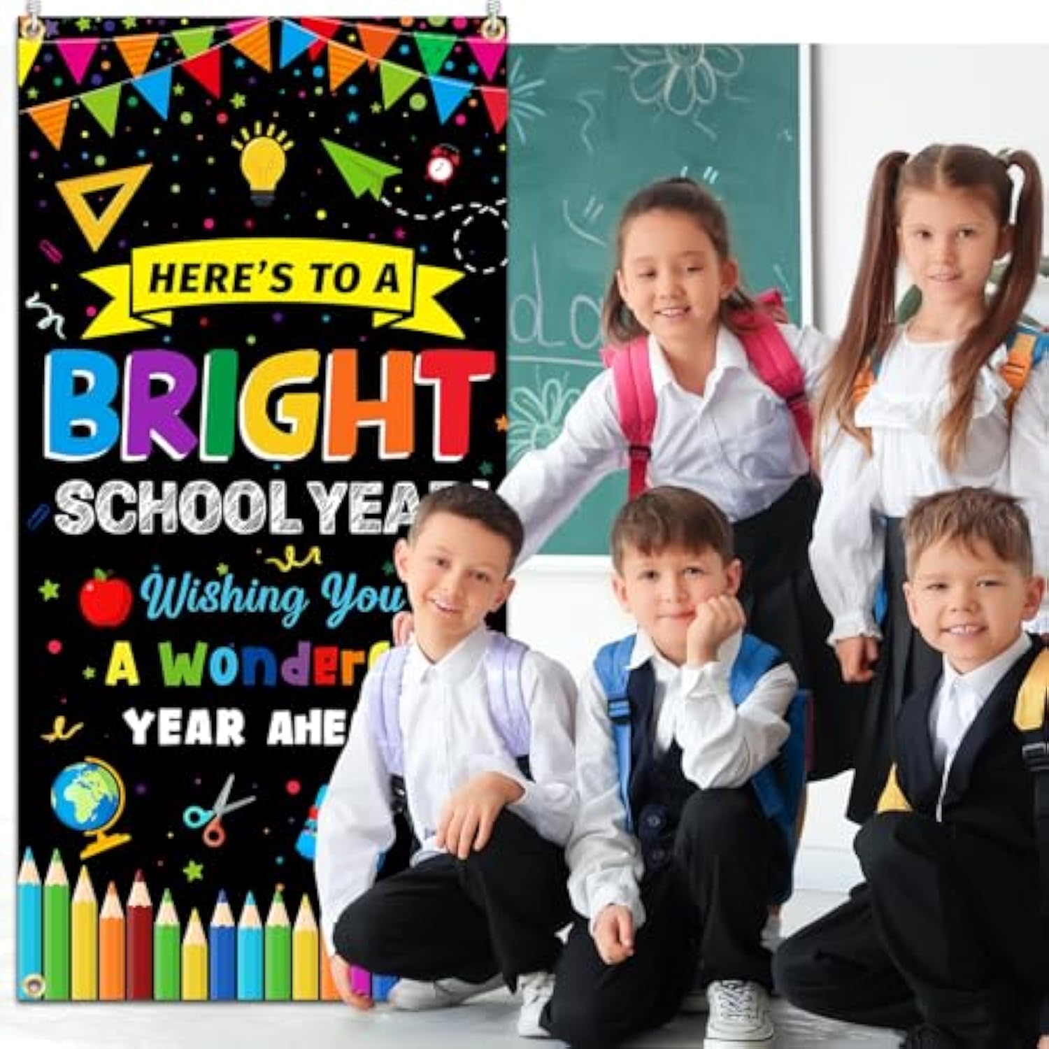 Welcome Back To School Door Cover, Welcome Classroom Door Banner When You Enter This Classroom First Day Of School Door Cover, Back To School Party Supplies Banner For Door Wall Blackboard