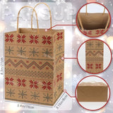 12Pcs Christmas Kraft Gift Bags - Assorted Styles With Handles And Prints For Xmas Gift Wrapping And Party Supplies