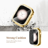 Soft Tpu Bling Case Compatible For Apple Watch 41Mm Series 9/8/7 With Screen Protector, Glitter Crystal Diamond Lightweight Cover All-Around Protective Case