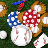 143-Pc Baseball Party Tableware Set - Plates, Napkins & More for Birthdays