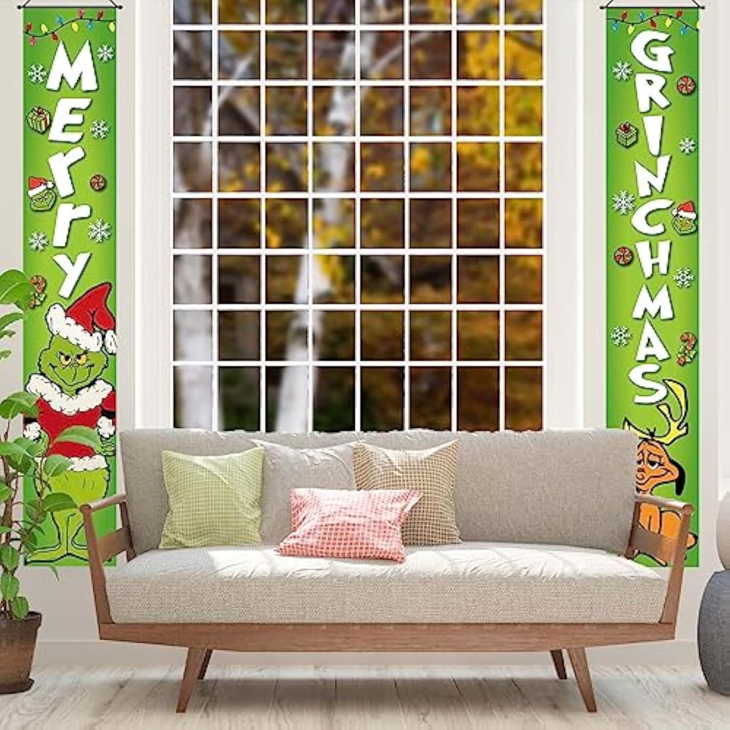 Christmas Banner Door String Porch Banner Merry Christmas Decorations Board Wall Hanging Christmas Xmas Winter Holiday Home Kitchen