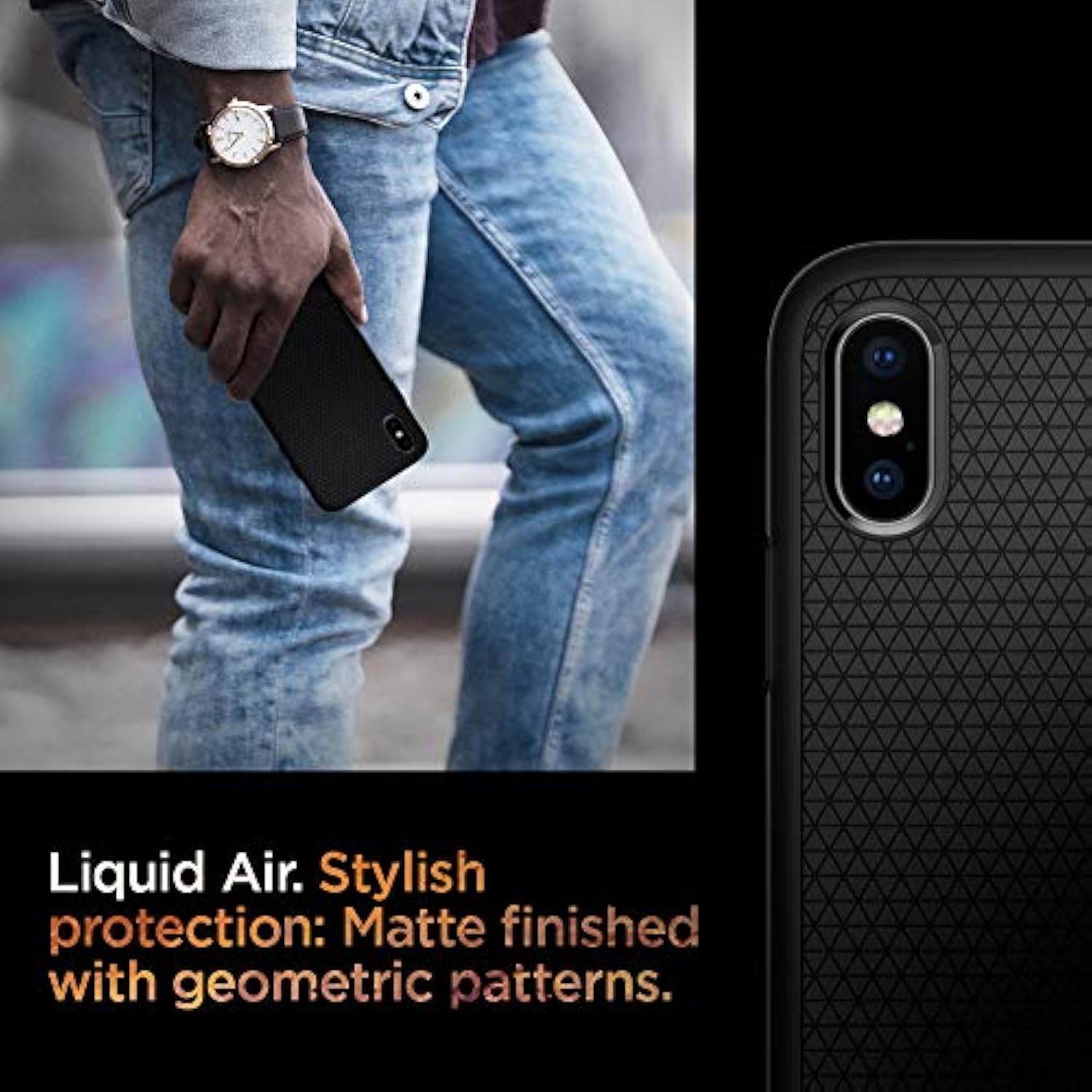 Spigen Liquid Air Designed for iPhone Xs Case (2018) / Designed for iPhone X Case (2017) - Matte Black