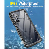 For Samsung Galaxy A15 5G Case Waterproof, Ip68 Underwater With Built-In Screen Protector, Full Body Military Grade Shockproof Dustproof Protective Rugged Cover, Black