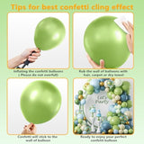 Dusty Blue And Green Balloons Garland Arch Kit,109Pcs 18 12 5 Inch Green And Blue Confetti Latex Balloons For Baby Shower, Graduation, Wedding, Bridal Shower, Birthday Party Decorations