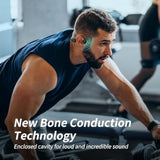 Bone Conduction Bluetooth 5.3 Headphones, IPX6 Waterproof, 8H Playtime for Sports