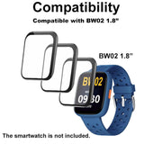 3D Screen Protectors Compatible With Bw02 Biggerfive 1.8” Smart Watch, 3 Pieces, Full Coverage, Anti-Shatter