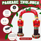 8Ft Christmas Inflatable Outdoor Decoration, Nutcracker Soldier Inflatable Archway With Built-In Led Lights, Christmas B