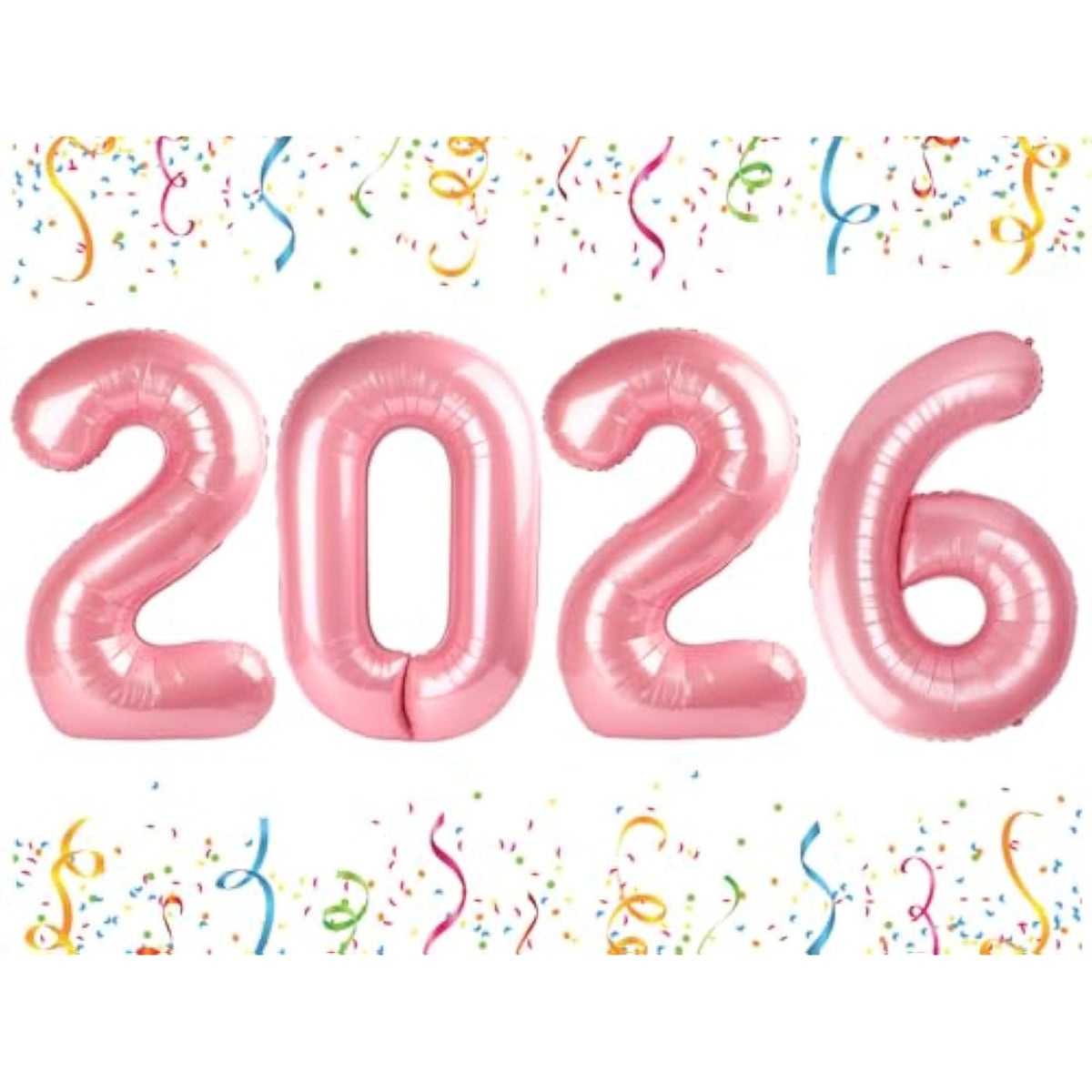 40-Inch Pearl Pink Number 2026 Balloons for New Year, Graduation, and Birthday Decor