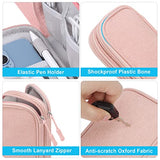 Electronic Organizer, Travel Cable Organizer Bag Pouch Tech Electronic Accessories Carry Case Portable Double Layer Charger Case For Cable, Cord, Charger, Phone, Earphone, Power Bank, Light Pink
