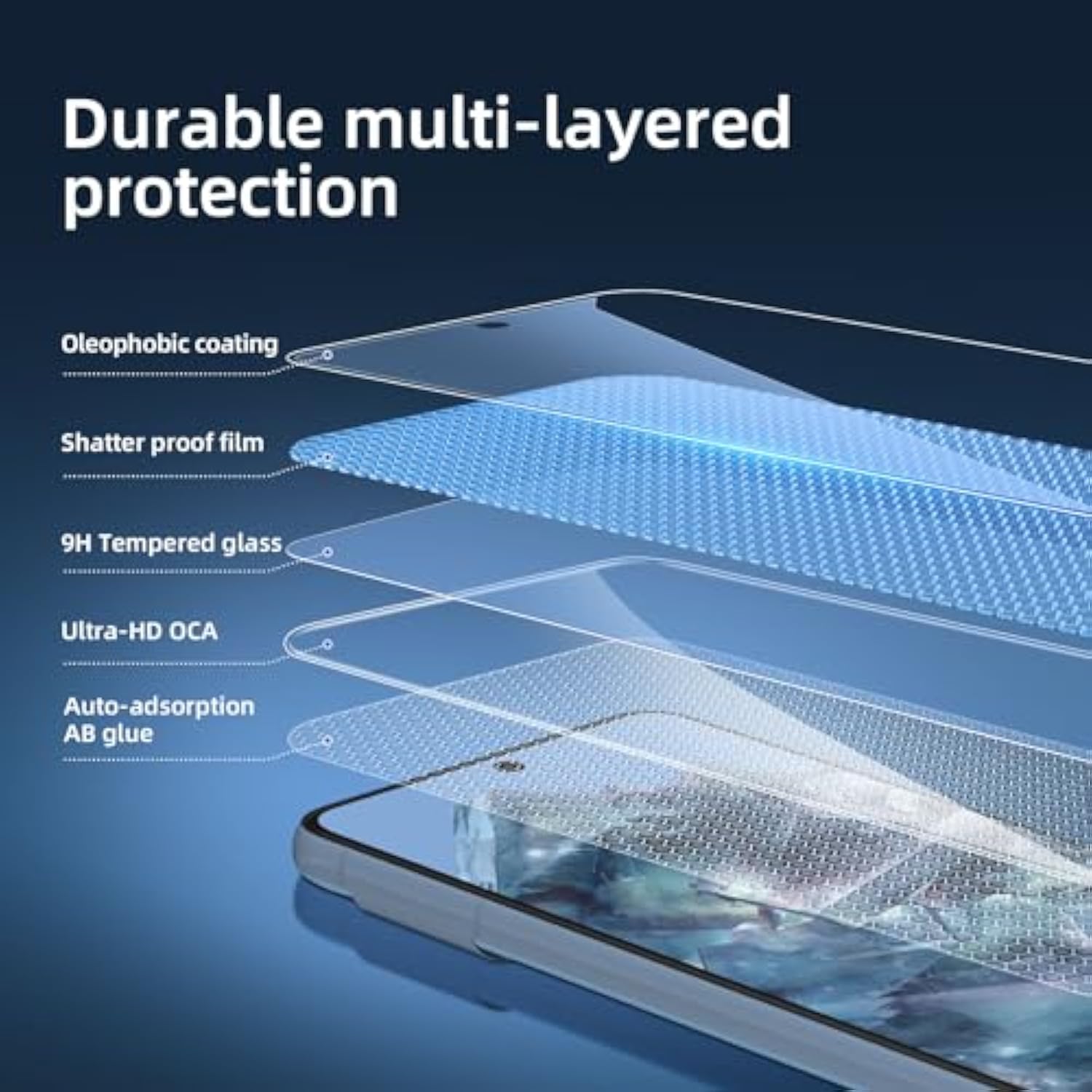 3-Pack Google Pixel 8 Pro Tempered Glass Screen Protector Anti-Scratch