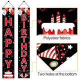 Red & Black Happy Birthday Door Banners – Party Decor for 16th to 60th Birthdays