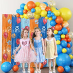 Paw Birthday Party Supplies - 2 Pack Dog Paw Tinsel Foil Fringe Curtains, Blue Dog Birthday Decorations, Photo Booth Prop & Backdrop