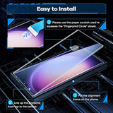 For Samsung Galaxy S23 Ultra Screen Protector Tempered Glass, 3D Curved Glass For S23 Ultra 5G,6.8 Inch [Fingerprint Unlock][Anti-Scratch][Case Friendly][2 Pack]