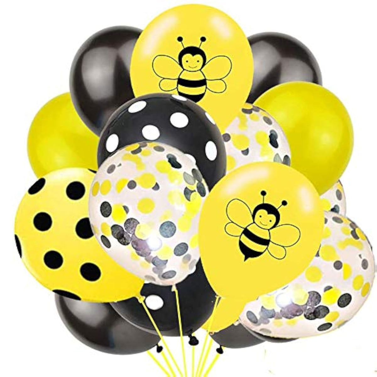 60Pcs Happy Bee Day Balloon Garland Kit Yellow Bumble Bee Balloons Party Decorations