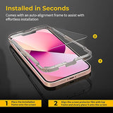 3 Pack Screen Protector For Iphone 13/13 Pro/14 & Iphone 16E, Double Shatterproof Tempered Glass [Easy Installation] [Hd Clear] [Case Friendly] For 6.1 Inch