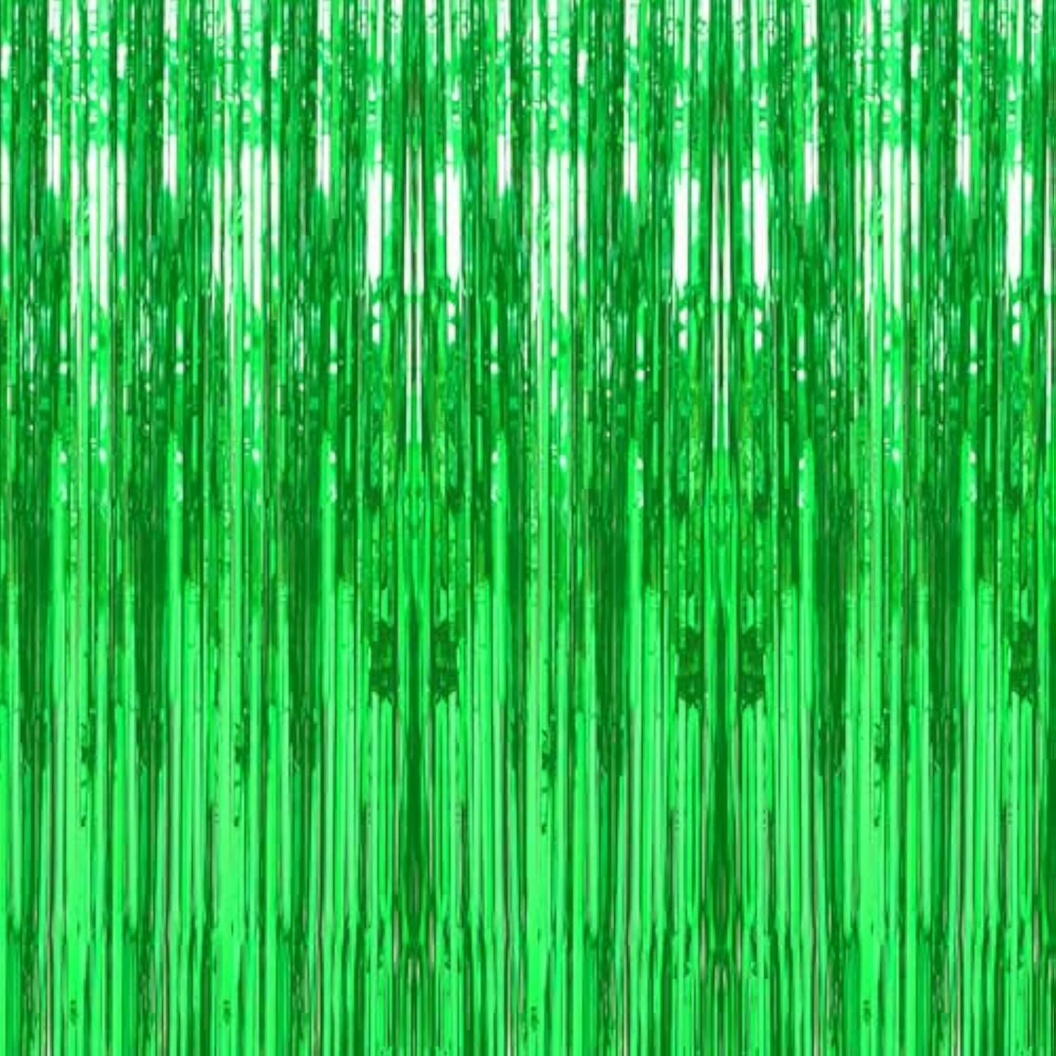 3 Pack 3.3 X 9.9 Ft Green Foil Fringe Backdrop Curtain, Streamer Backdrop Curtains, Streamers Birthday Party Decorations, Tinsel Curtain For Parties, Galentines Decor, Preppy, Photo Booth
