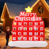 7Ft Christmas Inflatable Decoration, Countdown Inflatable Outdoor Decoration With Daily Surprise, Blow Up Xmas Decor Wit