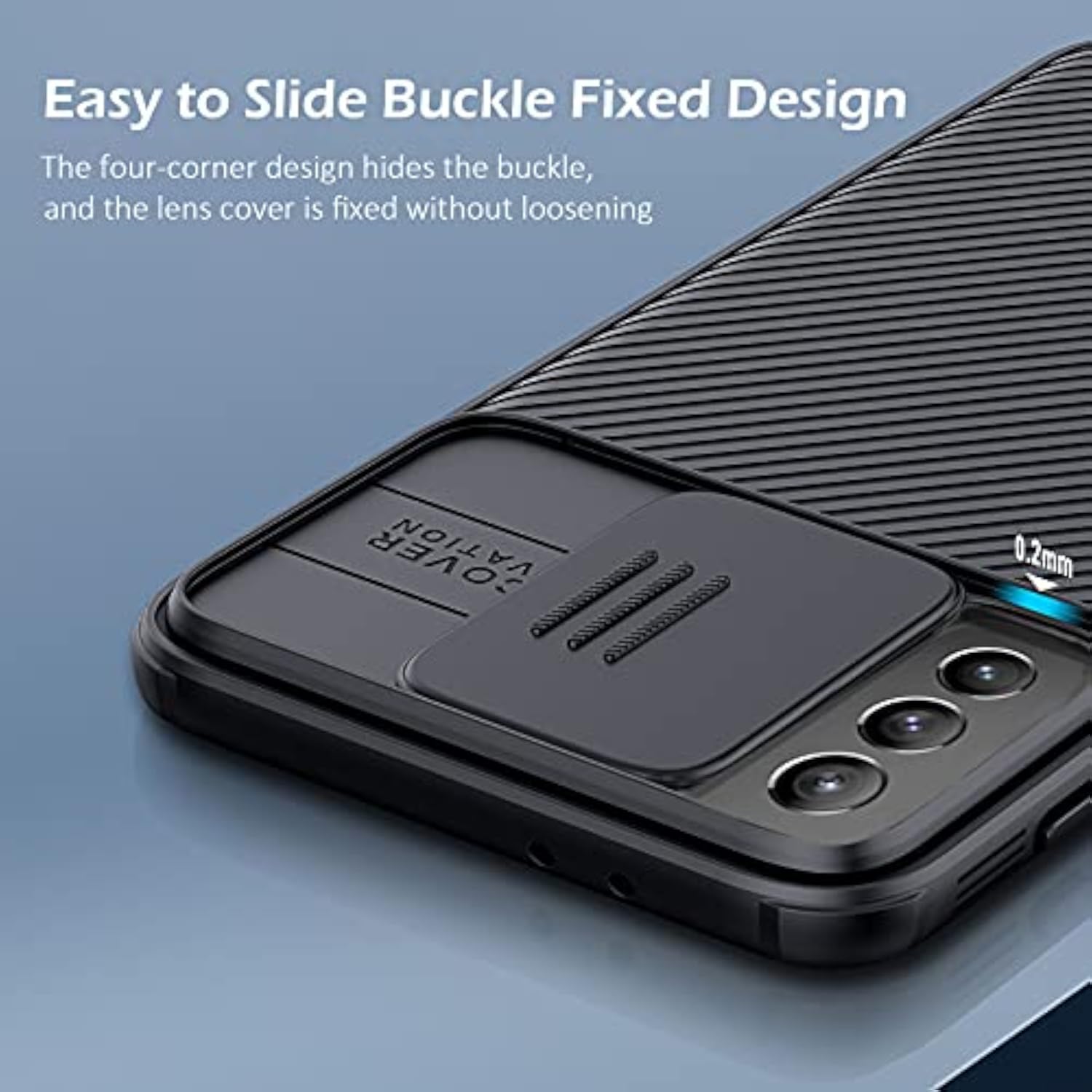 Samsung Galaxy S21 Ultra 5G Camera Cover and Full-Body Protective Case, Slim Fit, Black