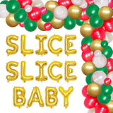 Pizza Party Decorations Kit - Balloon Garland Kit With Slice Slice Bab