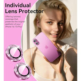 iPhone 16 Plus Glitter Camera Lens Protector 9H Tempered Glass Pink Bling