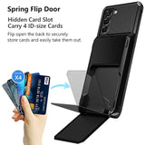 Samsung Galaxy S22 Plus Case with Wallet and Card Holder, Black