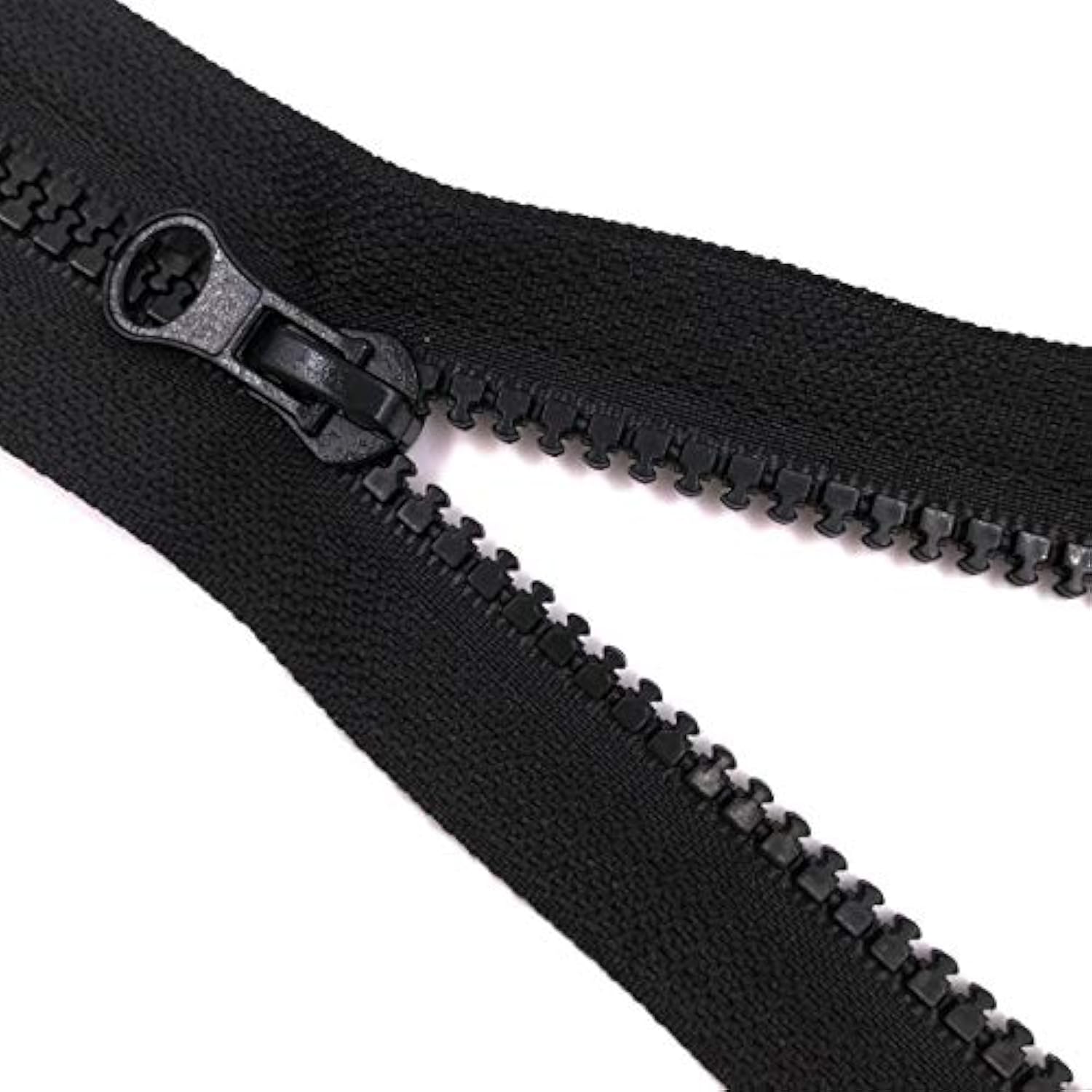 2Pcs 26Inch Separating Bottom Zipper #5 Black Plastic Jacket Zippers W