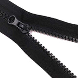 2Pcs 26Inch Separating Bottom Zipper #5 Black Plastic Jacket Zippers W