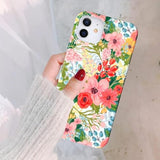 Modern Floral Pattern iPhone 11 Case 6.1" Slim Soft TPU Shockproof Cover Protective Phone Case for Women Girls