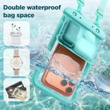 Waterproof Phone Pouch 2 Pack Up to 8.8 Double Bag Black Green