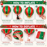 Christmas Foil Balloons, 9PCS Xmas Round Candy Lollipop Foil Balloons and Christmas Hanging Ball Mylar Balloons, Red Green Gold Xmas Sweetland Decorations for New Year Candies Party Decor