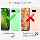Mint Green/Magnolia Google Pixel 8a 5G Case with Floral Design