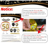 40th Birthday Decoration Set: Black & Gold Balloons, "Happy Birthday" Banner