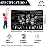 Martin Luther King Backdrop 71×43 Inch African American MLK Day Party Decor