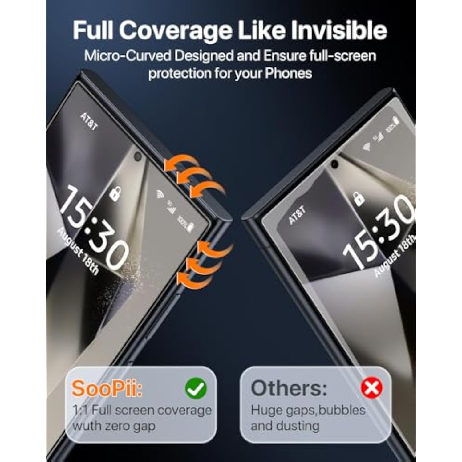Tempered Glass Screen Protector For Samsung S24 Ultra, [Auto Dust-Elimination Installation],[Military Grade Protection],Fingerprint Unlock Bubble Free For Galaxy S24 Ultra 6.8Inch (2-Pack)