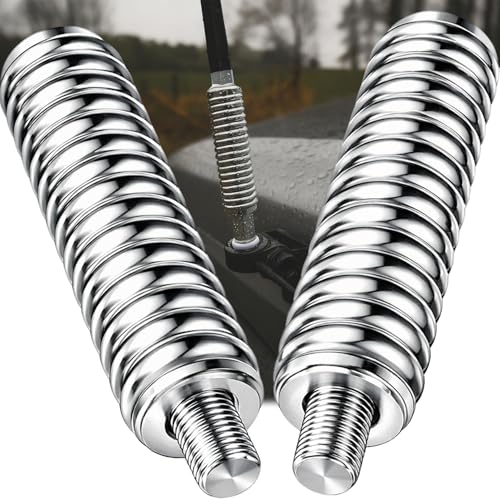 SS-3H CB Antenna Spring Mount Heavy Duty Stainless Steel CB Springs (2PCS) fit Mobile/in-Vehicle CB Radio Antenna Mount up to 60" Long and 3/8", 24