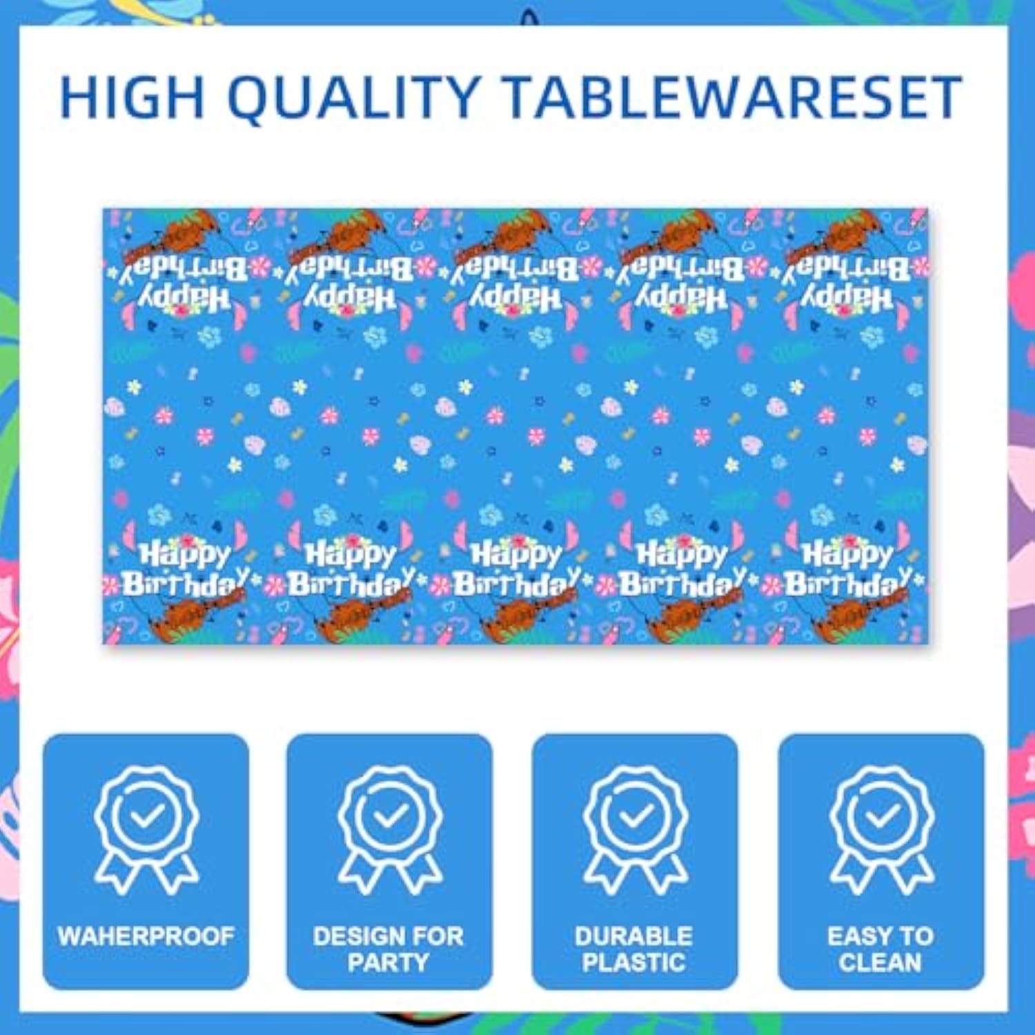 141Pack Cartoon Party Decoraion Party Tableware Plates + Napkin Tablecloth,Forks,Spoon,Kinfe For Birthday Decorations