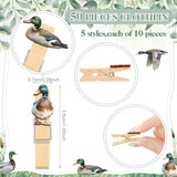 321 Pcs Baby Shower Games Supplies, 5 Sets (50 Cards Each) Activities Cards With 20 Pencils 1 Don'T Say Baby Sign 50 Clothespin(Mallard Duck)